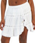 Фото #3 товара Women's Lace-Inset Ruffle-Trim Skirt Cover-Up, Created for Macy's