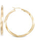 Фото #1 товара Серьги Macy's Twist Hoop Gold Silver