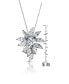 Sterling Silver White Gold Plated Bursting marquise Design Pendant