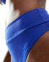 Weekday Heat high waist bikini bottom in blue exclusive to ASOS BLAU, 2XS - EU 32 - фото #2