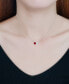 ფოტო #2 პროდუქტის Lab-Grown Ruby & Cubic Zirconia Two-Stone Pendant Necklace, 16" + 2" extender, Created for Macy's