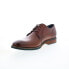 Фото #4 товара Zanzara Shaw ZZ1641C Mens Brown Leather Oxfords & Lace Ups Plain Toe Shoes