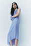 Фото #8 товара Платье асимметричного кроя с накидкой ZARA