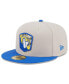 ფოტო #4 პროდუქტის Men's Stone, Royal Los Angeles Rams 2023 Salute To Service 59FIFTY Fitted Hat