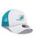 Фото #3 товара Men's White/Aqua Miami Dolphins Court Sport Foam Front A-Frame 9FORTY Adjustable Trucker Hat