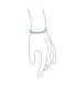 ფოტო #2 პროდუქტის Simple Strand Created Blue Opal Tennis Bracelet For Women .925 Sterling Silver October Birthstone 7-7.5 Inch