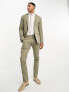 New Look – Anzughose mit sehr engem Schnitt in Salbeigrün