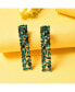 Фото #2 товара Women's Green Embellished Cluster Drop Earrings