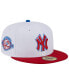 Фото #2 товара Men's White, Red New York Yankees Undervisor 59FIFTY Fitted Hat
