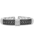 ფოტო #3 პროდუქტის Diamond Cuff Bangle Bracelet (1/4 ct. t.w.) in Sterling Silver & Black Rhodium-Plate