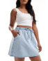 Фото #2 товара ASOS DESIGN soft denim pull on mini skirt in light wash