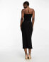 Фото #2 товара Public Desire double lined bandeau midi dress in black