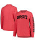 ფოტო #1 პროდუქტის Women's Scarlet Ohio State Buckeyes Plus Size 2-Hit Canyon Long Sleeve T-shirt