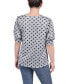 ფოტო #3 პროდუქტის Petite Printed Balloon Sleeve Top