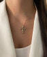 ფოტო #4 პროდუქტის Neopolitan Opal (5/8 ct. t.w.) & Diamond (1/4 ct. t.w.) Cross 18" Pendant Necklace in 14k Rose Gold