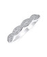 Фото #1 товара Intertwined Rope Twist Knot 1/2 Eternity Clear Pave Cubic Zirconia CZ Infinity Band Ring For Women Girlfriend .925 Sterling Silver