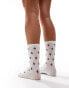 Фото #4 товара & Other Stories strawberry socks in white