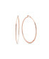 ფოტო #1 პროდუქტის 18K Rose Gold Plated Stainless Steel Hoop Earrings