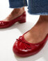 Фото #2 товара ALDO Aliette low heeled ballets in red patent leather