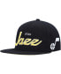 ფოტო #1 პროდუქტის Men's Black Utah Jazz Hardwood Classics Script 2.0 Snapback Hat