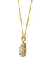 ფოტო #2 პროდუქტის Opal (5/8 ct. t.w.) & Diamond (1/6 ct. t.w.) Halo Pendant Necklace in 14k Gold, 16" + 2" extender