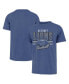 Фото #1 товара Men's Blue Distressed Detroit Lions Last Call Franklin T-shirt