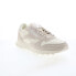 Reebok Classic Leather Mens Beige Suede Lace Up Lifestyle Sneakers Shoes