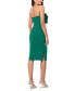 ფოტო #2 პროდუქტის Petite Scuba-Crepe Rosette Sheath Dress