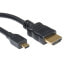 Фото #1 товара VALUE HDMI High Speed Cable + Ethernet - A - D - M/M 2 m - 2 m - HDMI Type A (Standard) - HDMI Type D (Micro) - Black