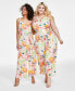 Фото #1 товара Women's Floral-Print Surplice Jumpsuit, XXS-4X, Created for Macy's