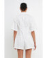 Women's Shoulder Pad Shirt Romper