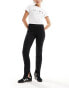 Фото #1 товара Monki tailored cigarette trousers with split hem in black