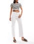 Фото #1 товара Pimkie mid rise straight leg jeans in white