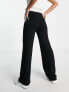 ASOS DESIGN basic wide leg jersey trouser in black