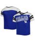 ფოტო #2 პროდუქტის Big Girls Royal Kentucky Wildcats Practically Perfect Striped T-shirt