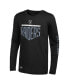 ფოტო #1 პროდუქტის Men's Black Las Vegas Raiders Impact Long Sleeve T-shirt