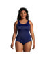 Фото #8 товара Plus Size Tummy Control Chlorine Resistant Soft Cup Tugless One Piece Swimsuit