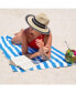 Фото #2 товара California Cabana Beach Towel (4 Pack, 30x70 in.), Striped, Soft Ringspun Cotton, Oversized Cabana Pool Towel