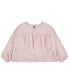 ფოტო #1 პროდუქტის Big Girls Eyelet Mixing Long Sleeve Top