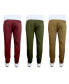 ფოტო #2 პროდუქტის Men's Slim Fit Basic Stretch Twill Joggers, Pack of 3