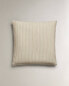 Фото #7 товара Striped cotton linen pillowcase