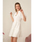 Women's Lace Babydoll Puff Sleeve Tiered Dress