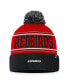 Men's Red Illinois State Redbirds Draft Cuffed Knit Hat with Pom Красный - фото #2