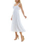 ფოტო #4 პროდუქტის Women's Tied Ruffle Fit & Flare Midi Dress