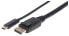 Фото #1 товара Manhattan USB-C to DisplayPort Cable - 4K@60Hz - 1m - Male to Male - Black - Equivalent to CDP2DP1MBD - Three Year Warranty - Polybag - 1 m - USB Type-C - DisplayPort - Male - Male - Straight