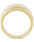 ფოტო #5 პროდუქტის Men's Black Diamond Double Row Band (1/3 ct. t.w.) in 10k Gold (Also in Light Brown Diamond)