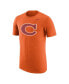 ფოტო #3 პროდუქტის Men's Heathered Orange Clemson Tigers Vintage-Like Logo Tri-Blend T-shirt