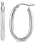 ფოტო #1 პროდუქტის Oval Medium Tube Hoop Earrings 45mm, Created for Macy's