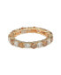 ფოტო #2 პროდუქტის Suzy Levian Sterling Silver Cubic Zirconia Alternating Brown & White Eternity Band Ring