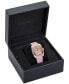 Women's Swiss Pink Silicone Strap Watch 45x36mm